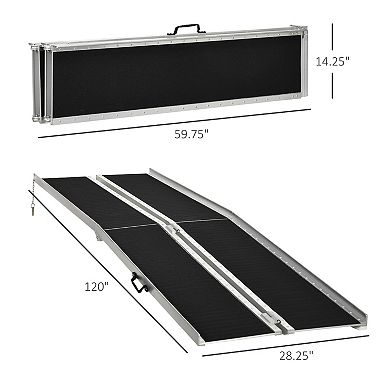 Portable Portable Wheelchair Ramp for Home, Threshold Handicap Ramp 10ft