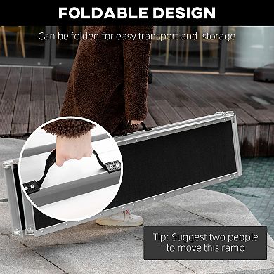 Portable Portable Wheelchair Ramp for Home, Threshold Handicap Ramp 10ft