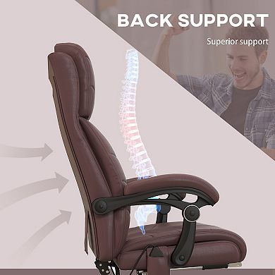 Vinsetto Massage Office Chair with 4 Vibration, Heat, Reclining