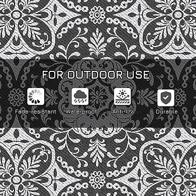 Outsunny Reversible Outdoor Rug With Carry Bag 9' X 18'