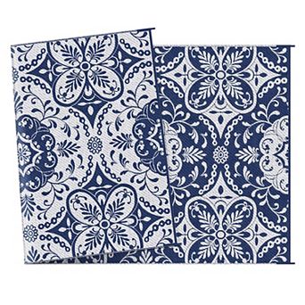 Outsunny Reversible Outdoor Rug With Carry Bag 9' X 18'