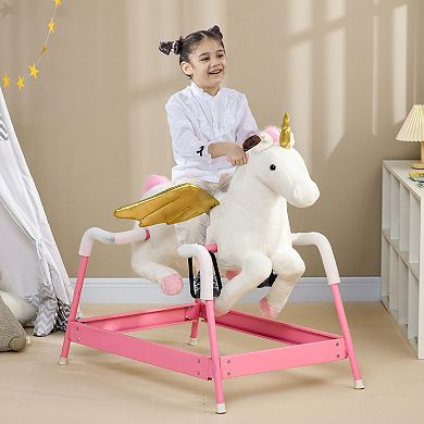 Ride On Horse For 5-12 Years, Spring Horse With Sound, Unicorn