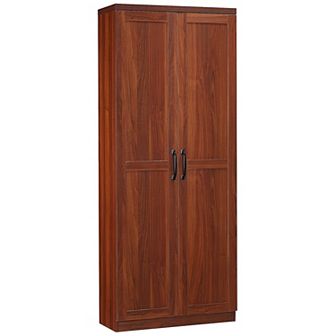 63" Rustic 2-door Kitchen Freestanding Storage Cabinet Pantry Shelves, Brown