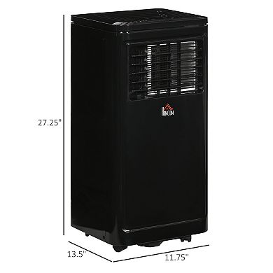 Homcom 8000 Btu Portable Air Conditioner For Room Up To 172sq Ft Black