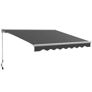 Outsunny 16.5' X 10' Electric Retractable Awning W/ Led Lights