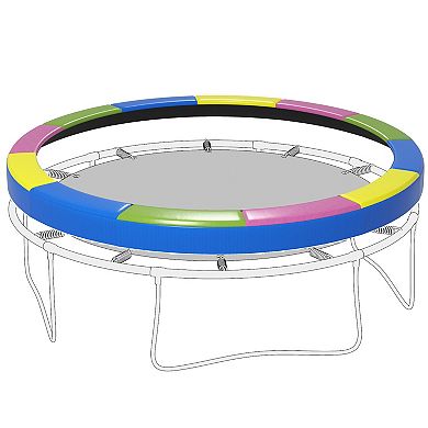 Soozier 14ft Trampoline Pad Spring Cover, Waterproof, Multi-color