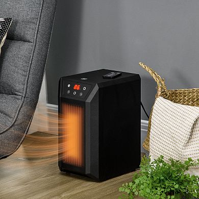 Homcom Space Heater For Indoor With Thermostat 3 Modes Remote Timer 1500w