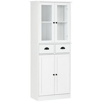 Kitchen Pantry, 4 tier Storage Cabinet With Soft Close Doors, Adjustable Shelves