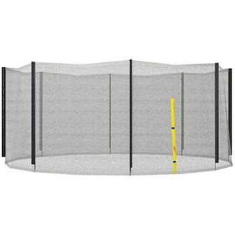 14ft Trampoline Net Replacement With Yellow Zippered Entrance