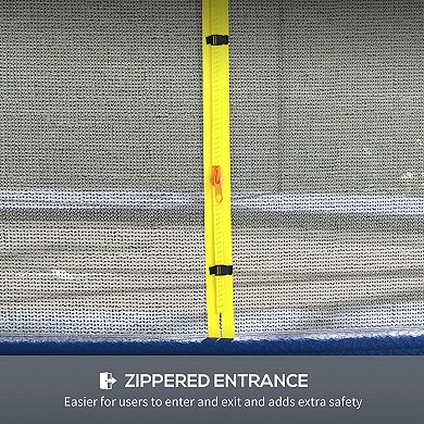 Soozier 14ft Trampoline Net Replacement with Zippered Entrance