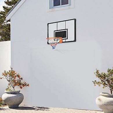 Soozier Wall Mounted Basketball Hoop With Shatter Proof Backboard