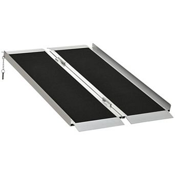 Aluminum And Pvc Lightweight Mobility Ramp With Single-fold Function & Handle 4ft. long
