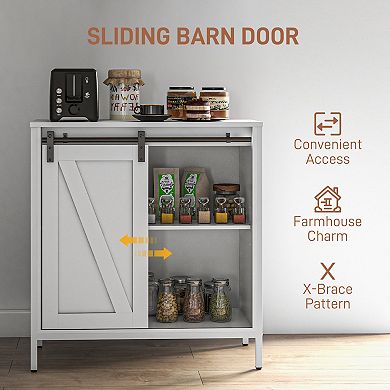HOMCOM Buffet Cabinet Farmhouse Sideboard