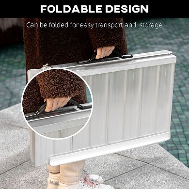 2' Folding Wheelchair Ramp Aluminum Portable Medical Mobility Threshold