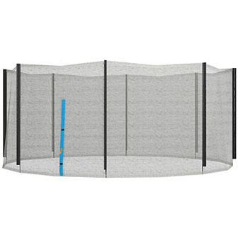 14ft Trampoline Net Replacement With Blue Zippered Entrance
