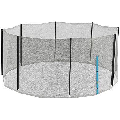 14ft Trampoline Net Replacement With Blue Zippered Entrance