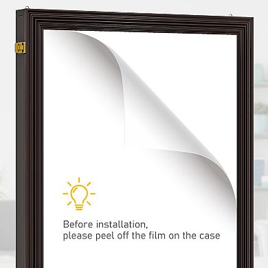 35” X 26” Uv-resistant Sports Jersey Frame Display Case - Cherry Brown