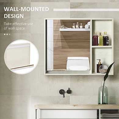 kleankin Wall-Mounted Medicine Cabinet with Mirror,