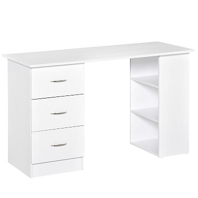 Homcom 47" Modern Computer Desk Writing Table W/ Bookcase Combo Storage Shelf