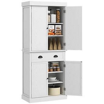 Homcom 72" Kitchen Pantry Cabinet With Drawer, 2 cup oards