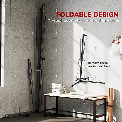 Soozier Punch Bag Stand for Heavy Bag, Foldable and Height Adjustable