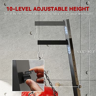 Soozier Punch Bag Stand for Heavy Bag, Foldable and Height Adjustable