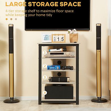 Wooden Home Entertainment Center With Storage, Living Room Storage