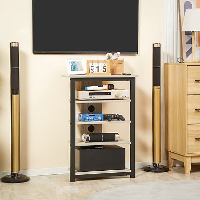 Wooden Home Entertainment Center With Storage, Living Room Storage