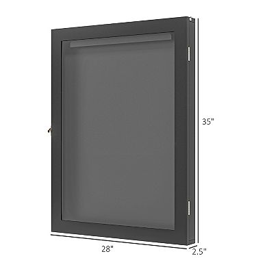Athletic Jersey Shadow Frame Square Lockable Display Case With Brass Hook Hanger