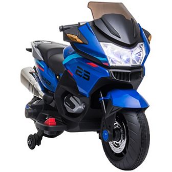 Battery-operated Ride-on Vehicle Motorbike For Kids W/ Training Wheels, Red
