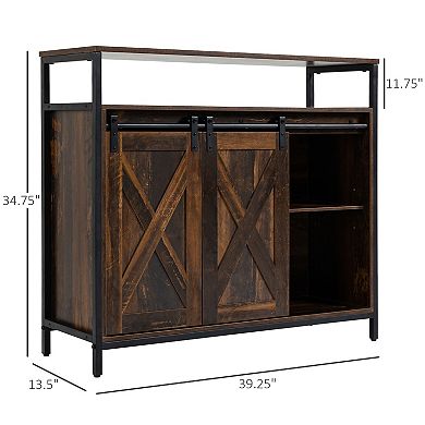 HOMCOM Sideboard, Buffet Cabinet with Storage Drawer, Stemware