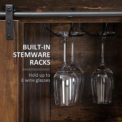 HOMCOM Sideboard, Buffet Cabinet with Storage Drawer, Stemware