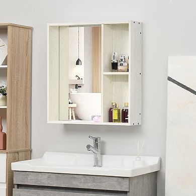 kleankin Medicine Cabinet with Mirror, Storage Shelf, for Bathroom,