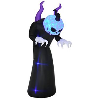 Outsunny 7ft Inflatable Halloween Skeleton Ghost Yard Decoration Waterproof LEDs