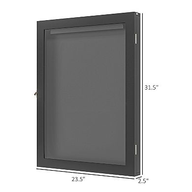 Athletic Jersey Shadow Frame Square Lockable Display Case With Brass Hook Hanger