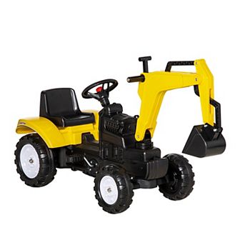 Aosom Kids Ride-on Construction With Horn For Kids & Toddlers 3+, Yellow