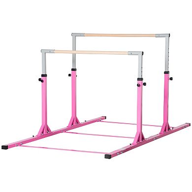 Adjustable Gymnastics Bars For Kids Ages 3-12, Child Gymnastics Equipment Pink