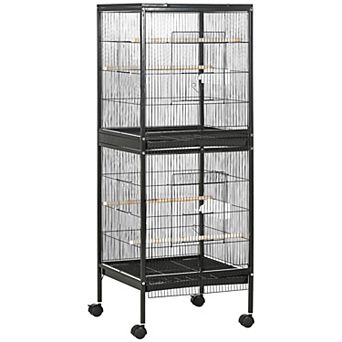 Pawhut Large Bird Cage With 1.7 Ft. Width For Wingspan