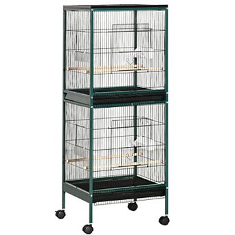 Pawhut Large Bird Cage With 1.7 Ft. Width For Wingspan