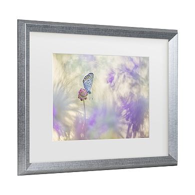 Henrik Spranz Pulsatilla Meadow Matted Silver Framed Wall Art