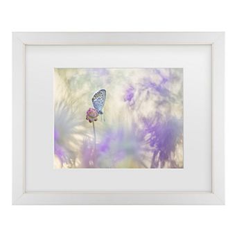 Henrik Spranz Pulsatilla Meadow Matted White Framed Wall Art