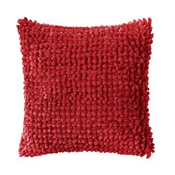 VCNY Home Noodle Red Textured Lurex Decorative Throw Pillow