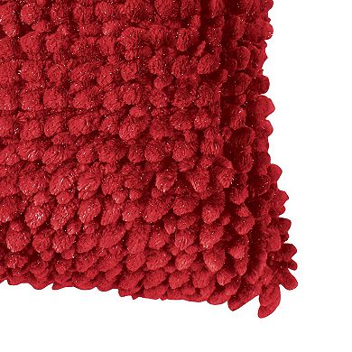 VCNY Home Noodle Red Textured Lurex Decorative Throw Pillow