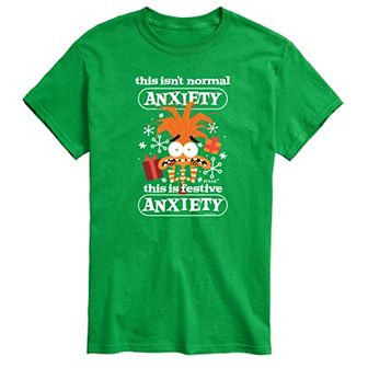 Disney / Pixar's Inside Out 2 Men's Festive Anxiety Graphic Tee