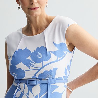 Petite Studio Connection Pleated Ottoman Dress