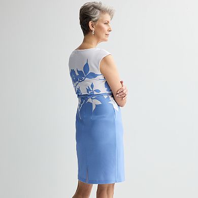 Petite Studio Connection Pleated Ottoman Dress