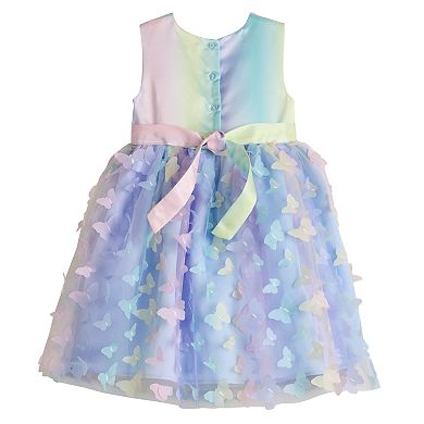 Girls 4-12 Blueberi Boulevard Rainbow Butterfly Dress