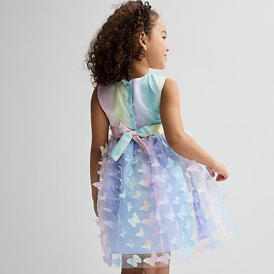 Girls 4-12 Blueberi Boulevard Rainbow Butterfly Dress