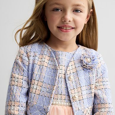 Girls 4-6X Blueberi Boulevard Boucle Coat & Dress Set