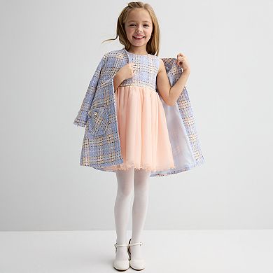 Girls 4-6X Blueberi Boulevard Boucle Coat & Dress Set